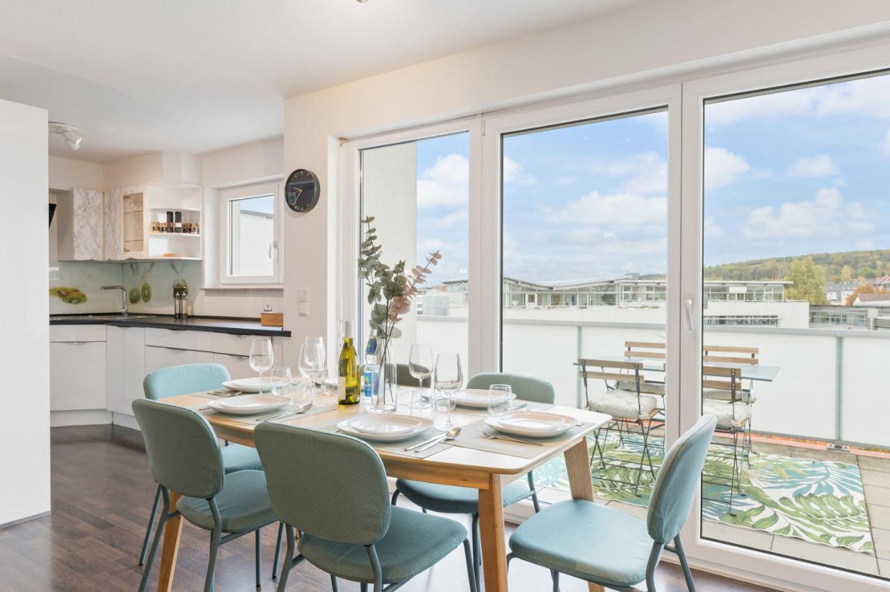 Design-Apartment - Kueche - Dachterrasse - Zentral ไลน์เฟลเดิน-เอคเทอร์ดิงเงน ภายนอก รูปภาพ