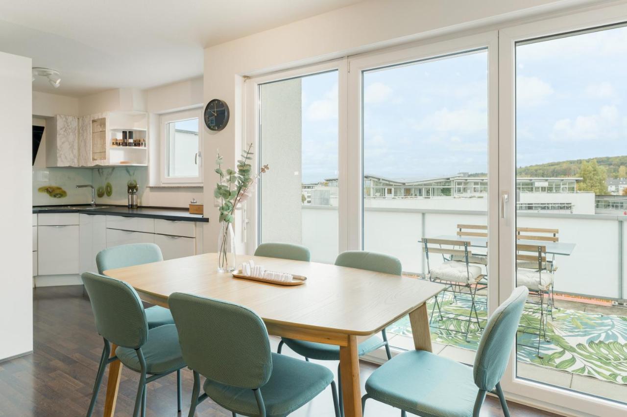 Design-Apartment - Kueche - Dachterrasse - Zentral ไลน์เฟลเดิน-เอคเทอร์ดิงเงน ภายนอก รูปภาพ