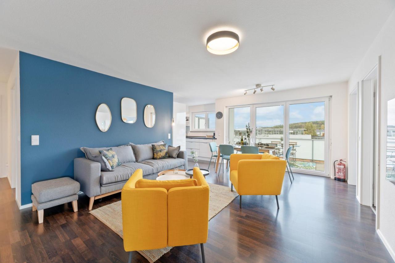 Design-Apartment - Kueche - Dachterrasse - Zentral ไลน์เฟลเดิน-เอคเทอร์ดิงเงน ภายนอก รูปภาพ